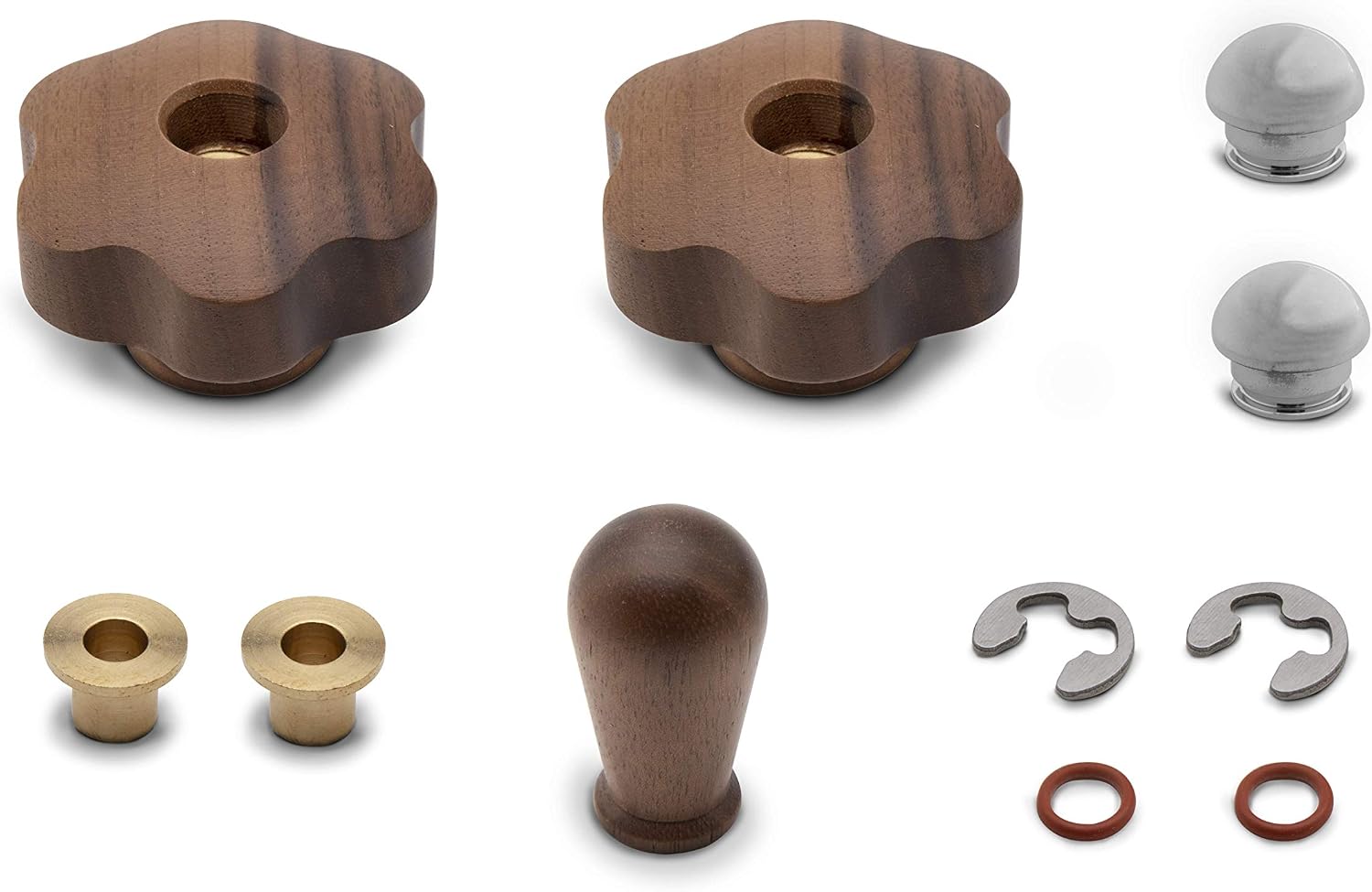 LELIT - Marax Upgrade Kit - For Mara & MaraX Coffee Machines - Water Steam Knobs & Lever - PLA2200 - Walnut Wood