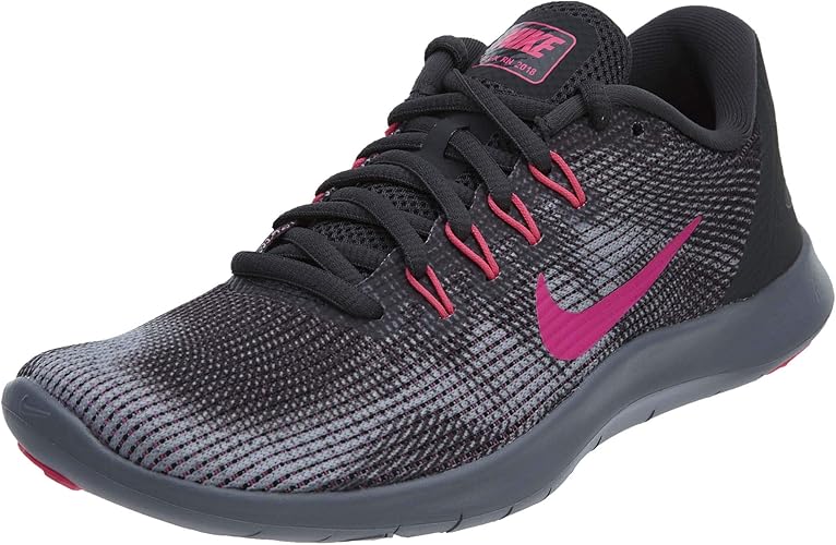 Amazon Nike レディース Wmns Flex Rn 18 無煙炭ハイパーピンクグレー サイズ6 Nike ナイキ スニーカー
