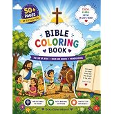 Bible Coloring Book: Simple Designs to Help Children, Color, Learn &amp; Grow in God&rsquo;s Word
