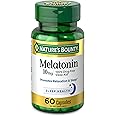 Melatonin by Nature's Bounty, 100% Drug Free Sleep Aid, Dietary Supplement, Promotes Relaxation and Sleep Health, 10mg, 60 Ca