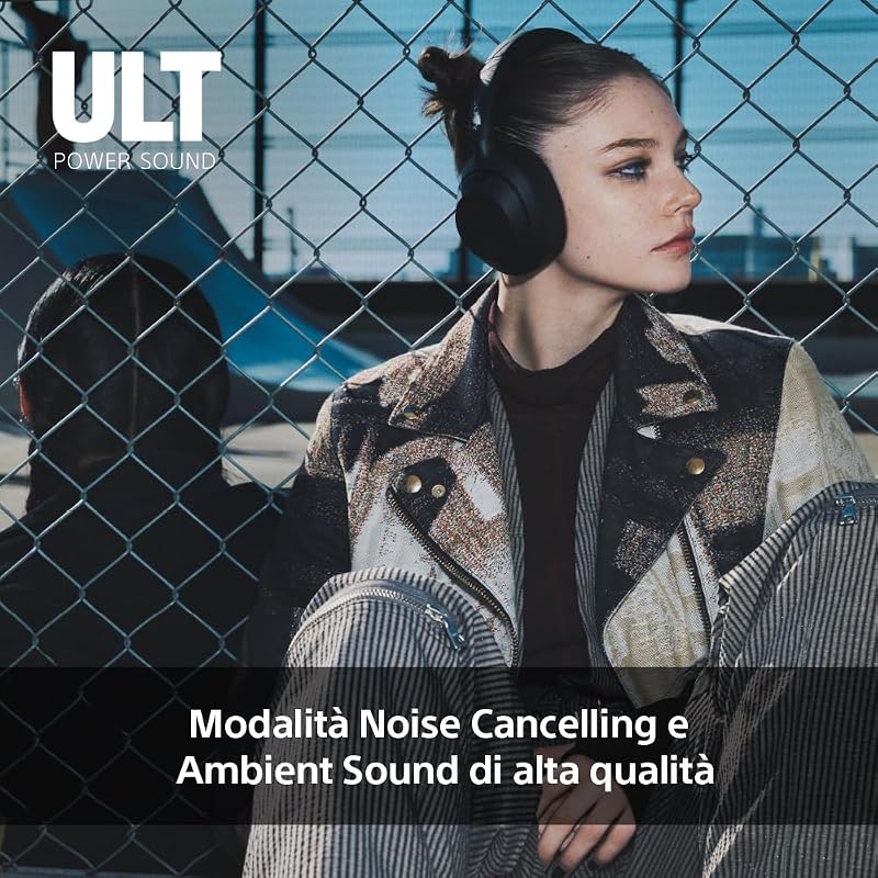 ULT WEAR – Cuffie wireless con noise cancelling, bassi profondi e potenti, stesso processore delle WH-1000XM5, chiamate nitide, batteria fino a 30 ore, compatibili con iOS e Android – Nero