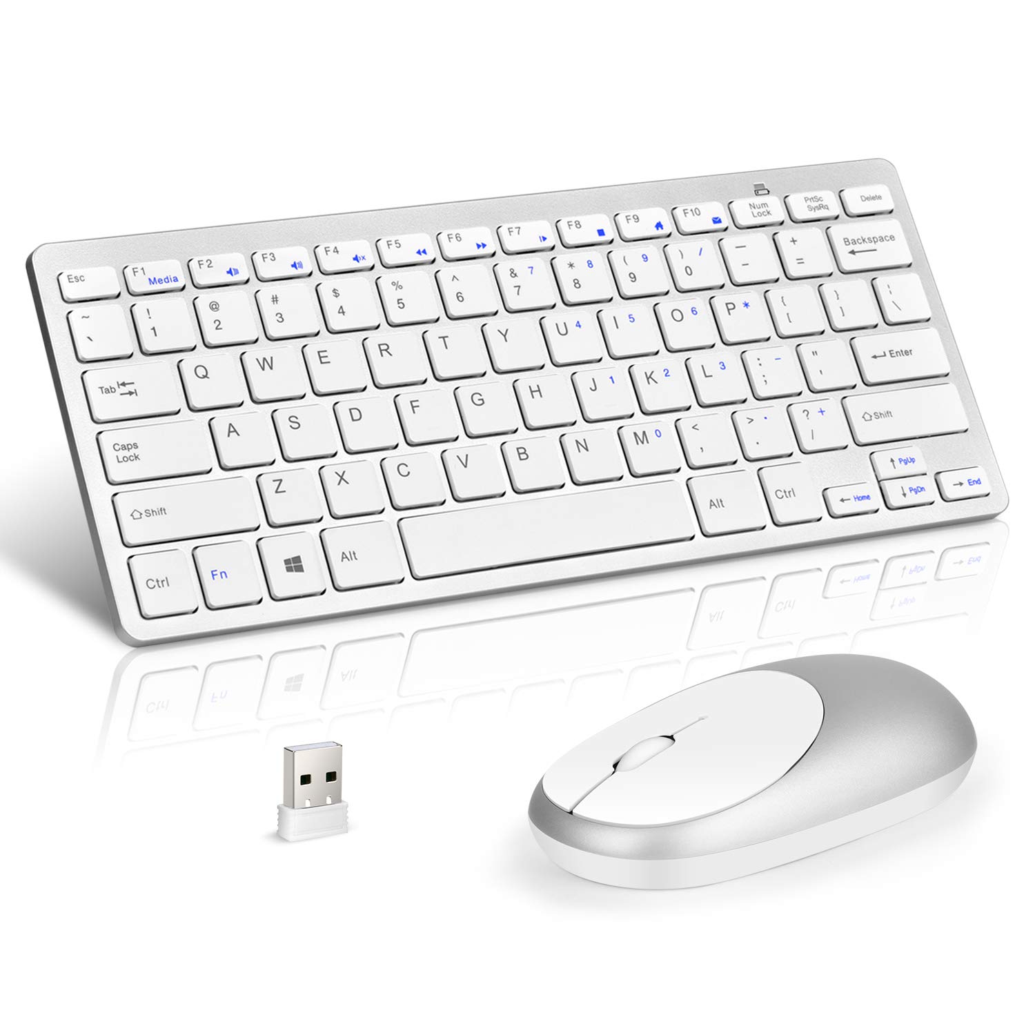 Loreran UltraThin 2.4G Wireless Keyboard and Mouse Combo Chiclet