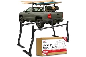 Offroading Gear Pickup Truck Bed Ladder Lumber Construction Surfboard Rack - 2 pcs Non-Drilling, Extendable Width 46"-71" - 8