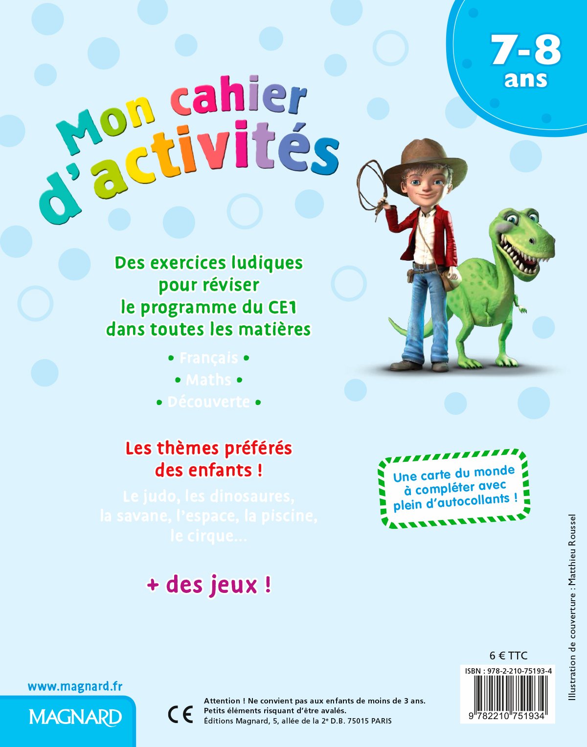 7 8 Ans Mon Cahier D Activites Dinosaure Thierry Caroline Amazon Com Books