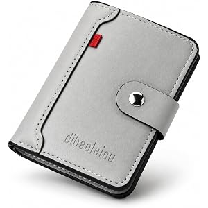 Unisex White Leather Wallet – Compact Multi-Card Holder with Snap Closure, Stylish and Durable for Men & Women