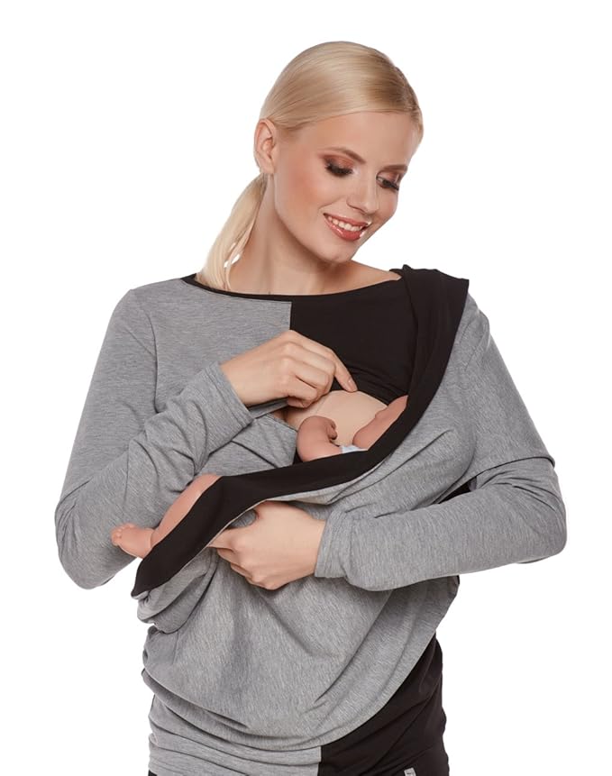 Be! Mama 2in1 Stillschal WRAP SOUL aus Baumwolle, Stilltuch für diskretes Stillen, Halstuch, Wendeschal - Farbauswahl