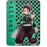 Demon Slayer Tanjiro Kamado Haori Fleece Throw Blanket | Plush Soft Polyester Cover for Sofa and Bed, Cozy Home Decor, Luxury Room Essential | Anime Manga Gifts for Adults, Teens | 45 x 60 Inches