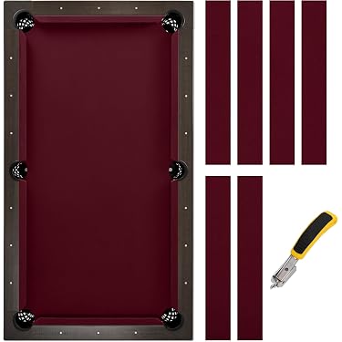 Tapis De Billard En Feutre Laine Verte - Pour Table 6 Pieds, Prédécoupé, Qualité Professionnelle