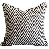 vctops Boho Throw Pillow Cover Black and White Knitted Woven Pillow Cushion Cover Arrow Knit Decoration Square Pillowcase for Sofa Couch Bedroom Living Room - 20"x20"