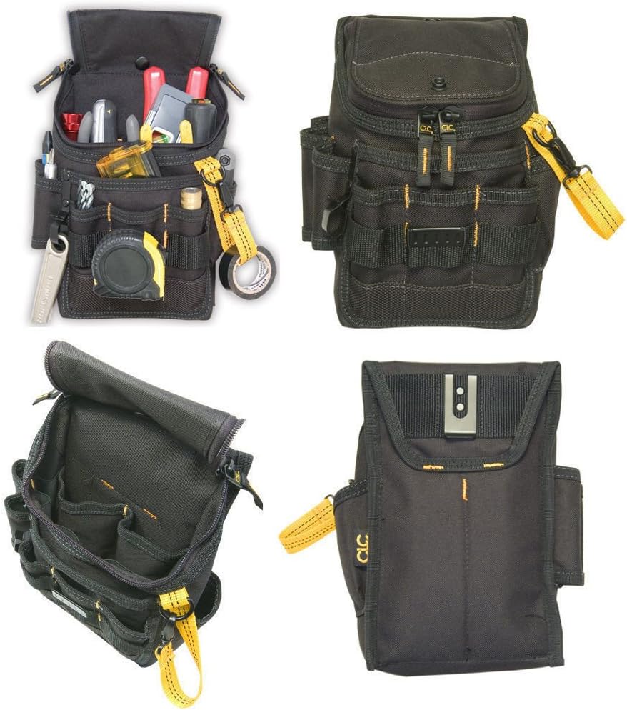 Focuslife CLC 1524 Medium ZIPTOP Utility Maintenance Electrician Zippered Tool Belt Pouch