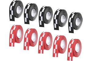 M METERXITY 10 Pack Ping Pong Edge Tape - EVA Table Tennis Side Protective Tape Apply to Cover Racket Edge Daily Use (18" Long, Red)