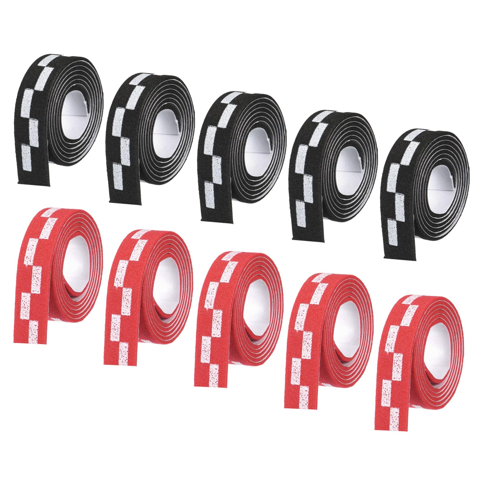 M METERXITY 10 Pack Ping Pong Edge Tape - EVA Table Tennis Side Protective Tape Apply to Cover Racket Edge Daily Use (18" Long, Red Black)