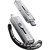 MOVE SPEED 1TB USB Drive, 2100MB/s TLC Reliable Transfer Portable SSD with USB 3.2 Gen2x2 + Type C, Cool USB Drive for Phone/Windows/Mac (SP20)