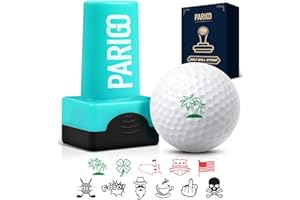 PARIGO Golf Ball Stamp for Golf Gifts - Golf Ball Marker Stamp Personalized Golf Accessories for Men Women, Self-Inking Golf Ball Stamper Durable Color Reusable Golf Ball Marking Tool