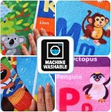 QUOKKA ABC Baby Play Mat 150x112 cm Non-Slip Plush Crawling Floor Rug view 7