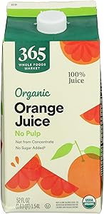 365 by Whole Foods Market, Organic Orange Juice, No Pulp, 52 Fl Oz