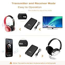 JXTZ Aux Bluetooth Adapter for Car, 2 in 1
