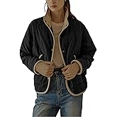 Faleave Women's Quilted Jacket Button Down Puffer Jacket Lightweight Coats Padded Outwear with Pockets