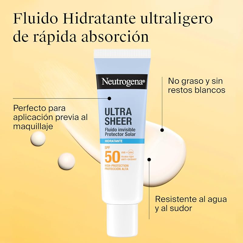 Ultra Sheer Solar Fluido Invisible Hidratante SPF 50, 50 ml