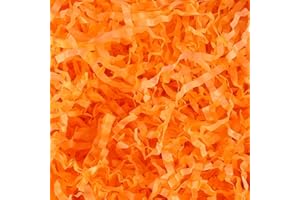 Cgzwxjin Orange Crinkle Cut Paper Shred Filler (1/2 LB)，Crinkle Paper for Gift Box, Shredded Paper Filler, Gift Basket Filler,Gift Wrapping