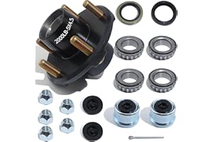 LUXTRKSTO Trailer Hubs Kit 5 Lug 4.5 for 2000Lb 5x4.5 Trailer Axle Kit Fits 1" and 1-1/16" Straight Spindle 1 Set