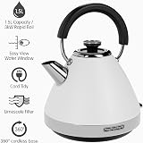 Morphy Richards Venture White Pyramid Kettle 1.5L 3kW Rapid Boil view 2