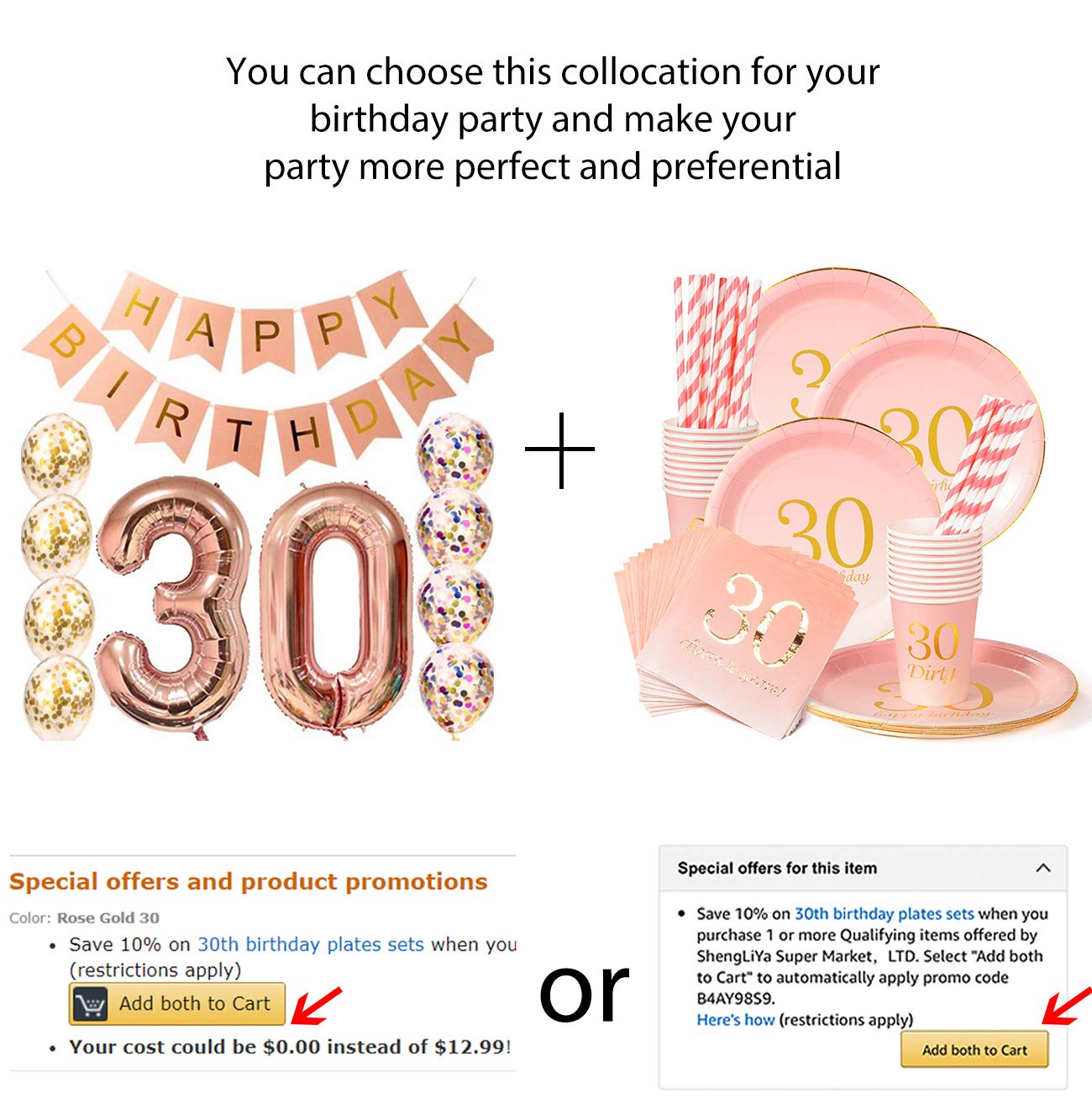 30th Birthday Decorations Party Supplies 30th Birthday Balloons