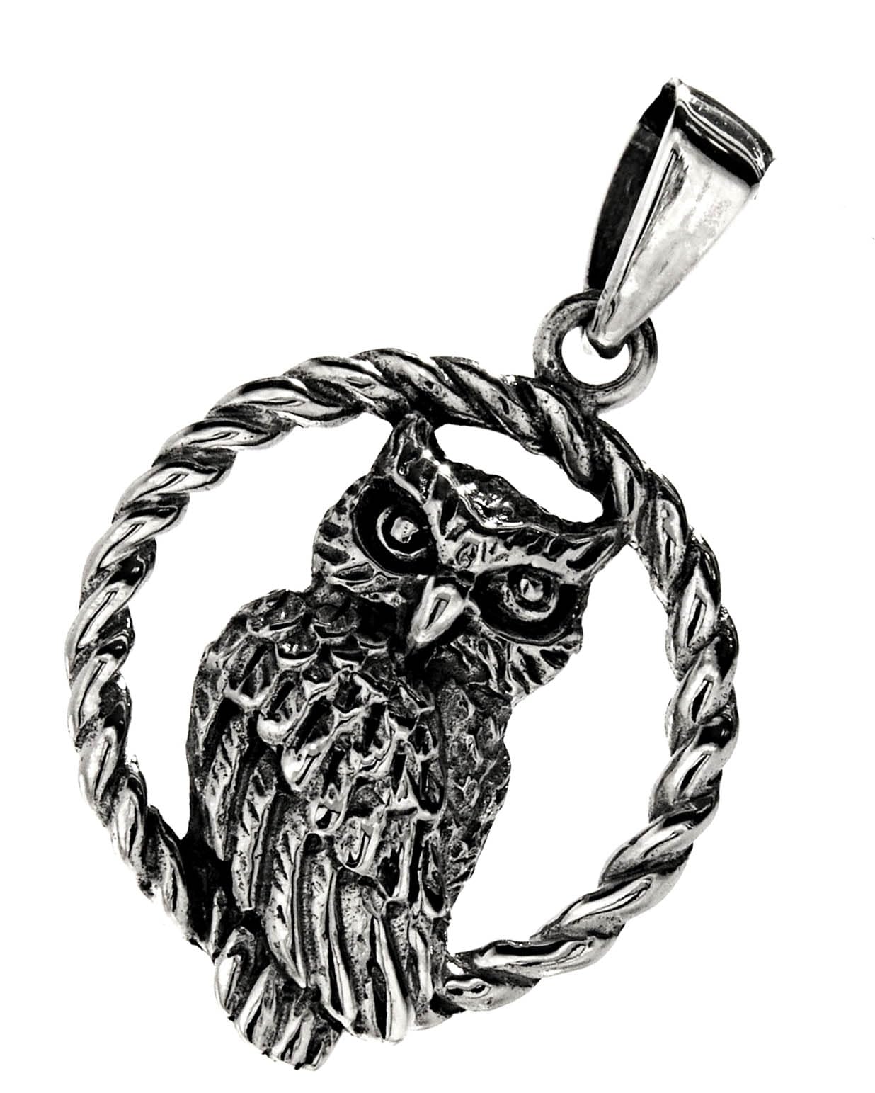 Kiss of Leather Owl Pendant 925 Sterling Silver No. 272
