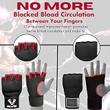Islero Gel Inner Boxing Hand Wraps 93cm Quick Long Wrist Straps Black view 2
