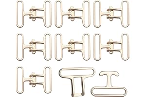 Framendino, 8 Pack Gold Cinch Belt Buckle Surcingle Strap Buckles Interlocking Clasp Replacement for DIY Waist Belt Sewing