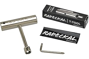 RADECKAL Compact Pocket Skate Tool- T Tool All in One Skate Tool for Skateboards, Longboards, Mini Skateboards, and Cruisers- Collapses to a Compact Size to Fit in Your Pocket