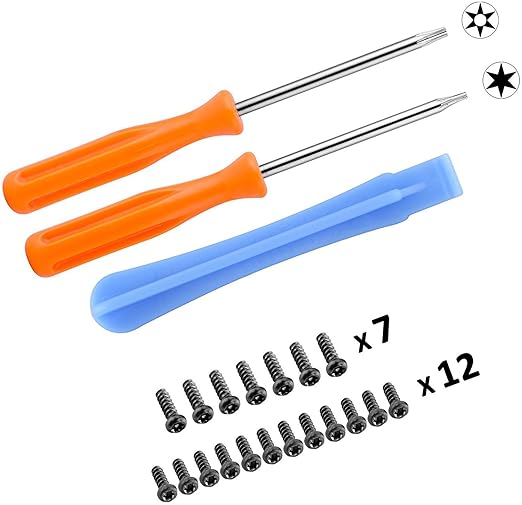 eXtremeRate Torx T8H T6 Schraubenzieher Set Schraubendreher mit Originalschrauben Zum Installieren, Modden, Aufschrauben Oder