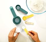 Joseph Joseph Nest Measuring Cups 8-Piece Set Opal, Snap Handles, 1 tsp to 1 cup view 4