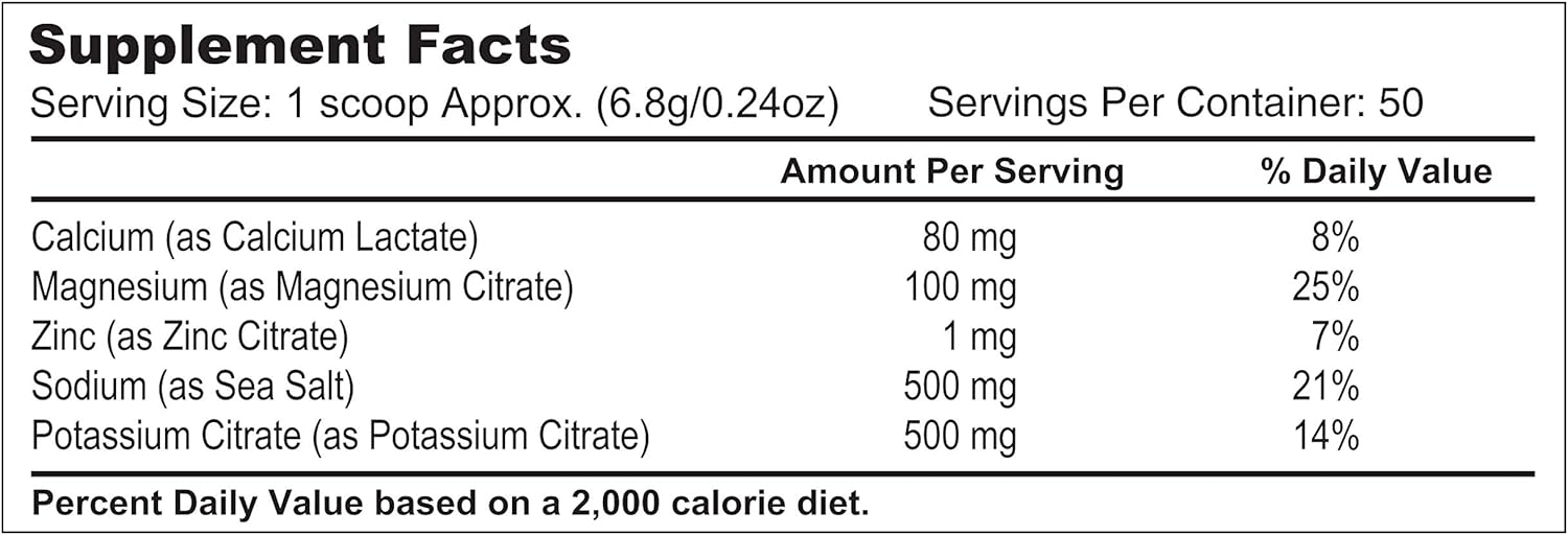 Hi-Lyte Electrolyte Powder | 500mg Potassium + 500mg Sodium from Sea Salt | Hydration & Stamina Booster | No Sugar, Carbs, Maltodextrin or Artificial Ingredients | Citrus Salt | 50 Servings: Health & Personal Care