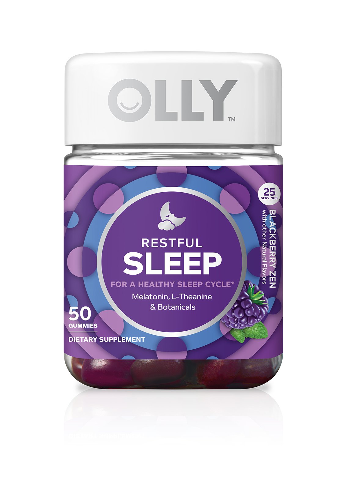 OLLY Restful Sleep Gummy Supplement with Melatonin & LTheanine