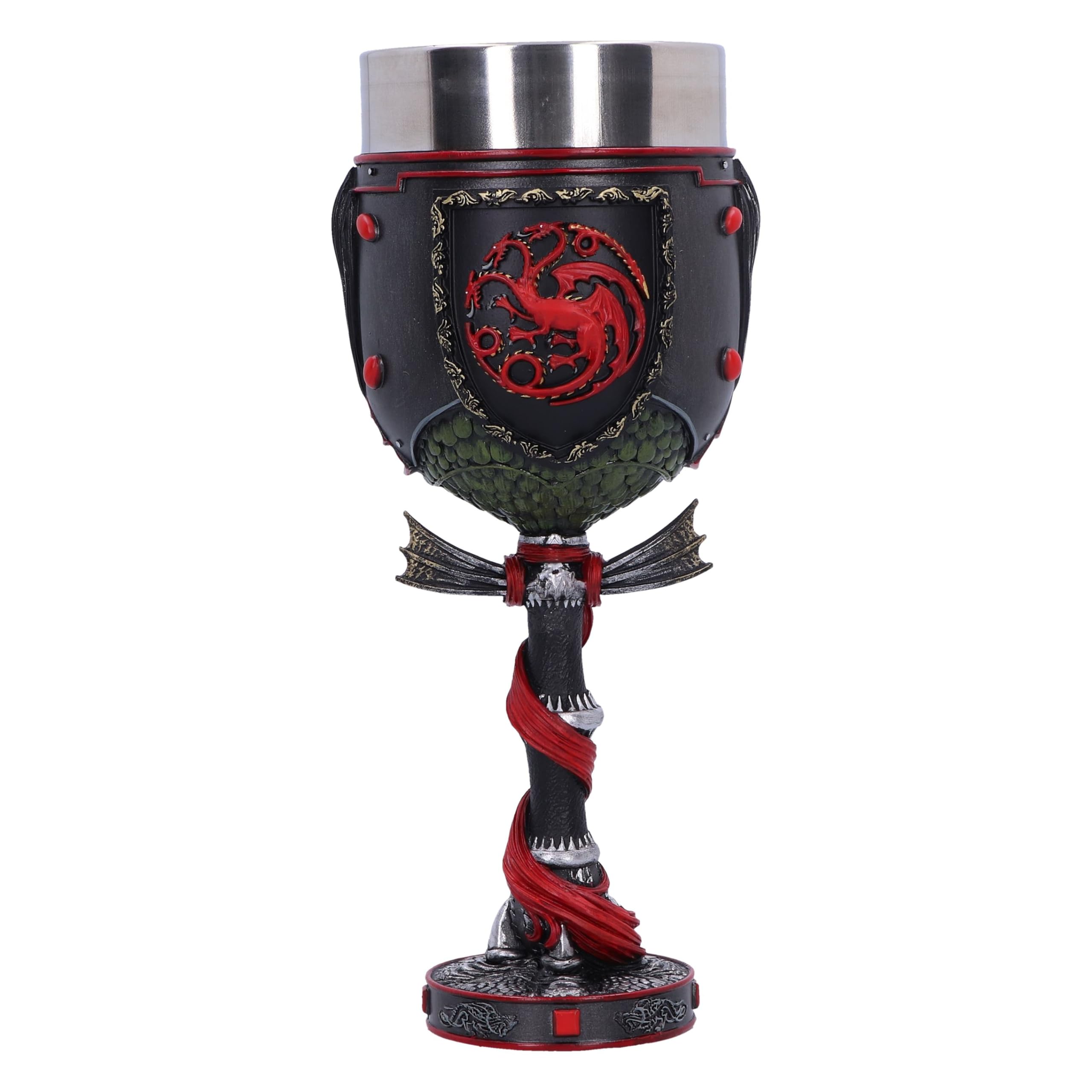 Nemesis Now House of The Dragon Daemon Targaryen Goblet 19.5cm, Resin, Black, Official House of The Dragon Merchandise, House of The Dragon Goblet, Cast in The Finest Resin, Expertly Hand-Painted