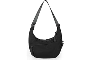 Lushandy Nylon Crescent Crossbody Luna Bag for Women - Moon Shoulder, Lightweight Sling, Casual Hobo Dumpling