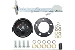 2" 52mm Fuel Level Gauge Universal Car SUV w/Fuel Sensor E-1/2-F Pointer Meter 12V