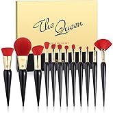 DUcare Makeup Brushes 12Pcs The Queen Series Makeup Brush set Premium Gifts Kabuki Foundation Blending Face Powder Blush Concealers Eye Shadows Brushes