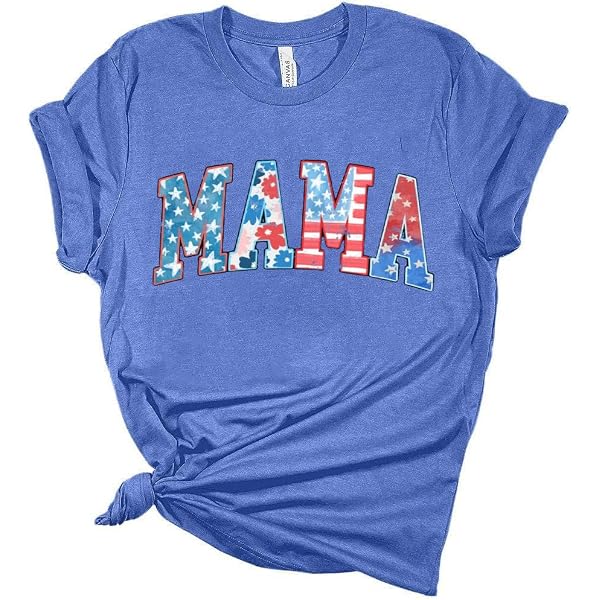 FLOYU Women's Party In The USA T-Shirt - Retro 4th Of July Patriotic Flag Top, Oversized Fit - View #13