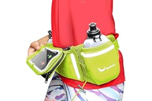 RUNTASTY [Voted No.1 Hydration Belt] Winners' Running Fuel Belt - Includes Accessories: 2 BPA Free Water Bottles - Fits Any iPhone - w/Touchscreen Cover - No Bounce Fit and More!