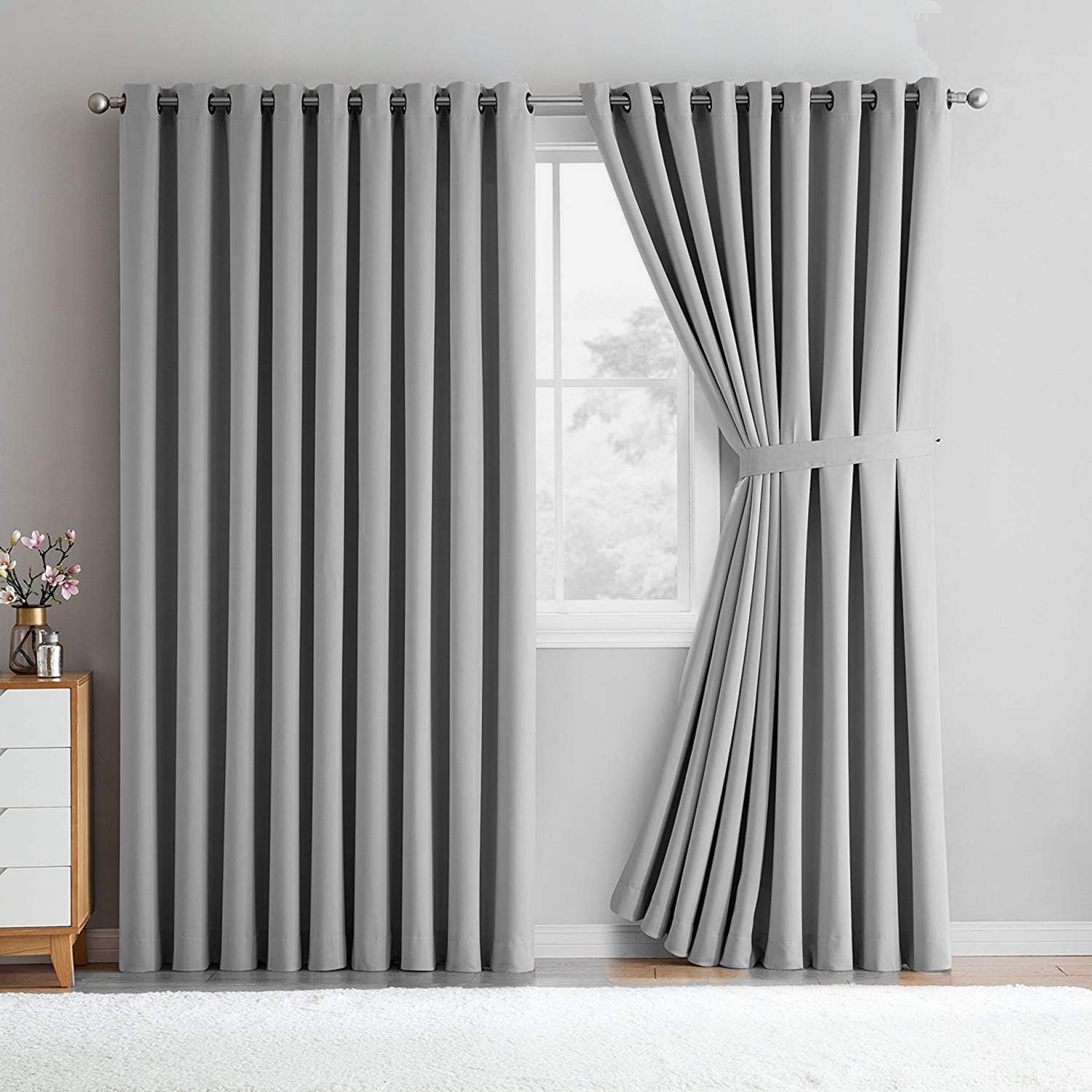 Blackout Grommet Window Curtain 55x87inch, Sliding Glass Door Drapes