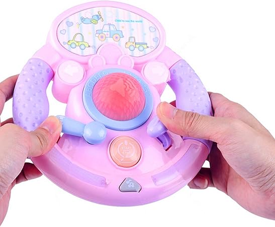 Amazon Minibaby キッズ 運転 ステアリングホイール 車 おもちゃ 女の子用 知育 学習玩具 おもちゃ