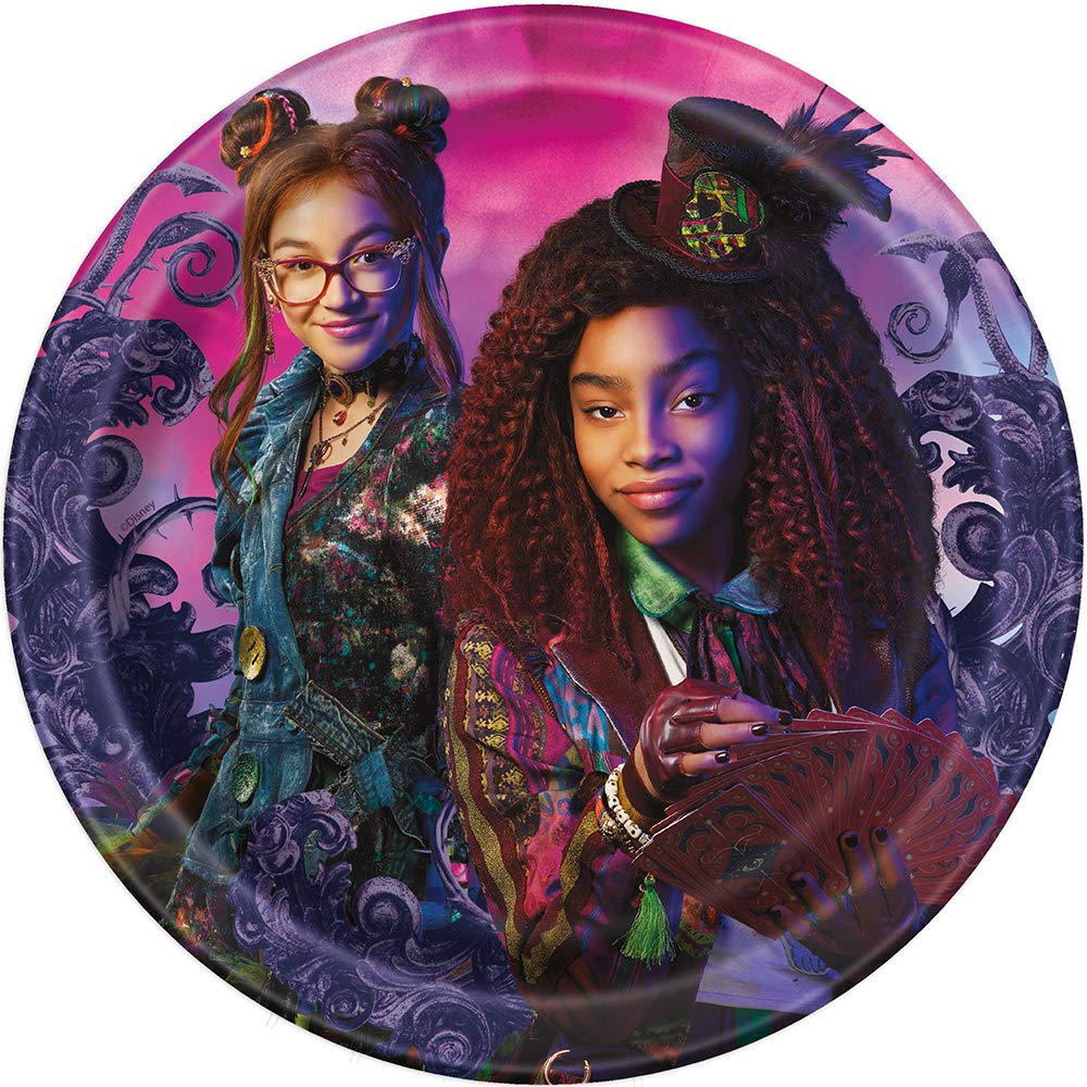 Unique Round Paper Dessert Plates - 7" | Disney Descendants 3 | 8 Pcs