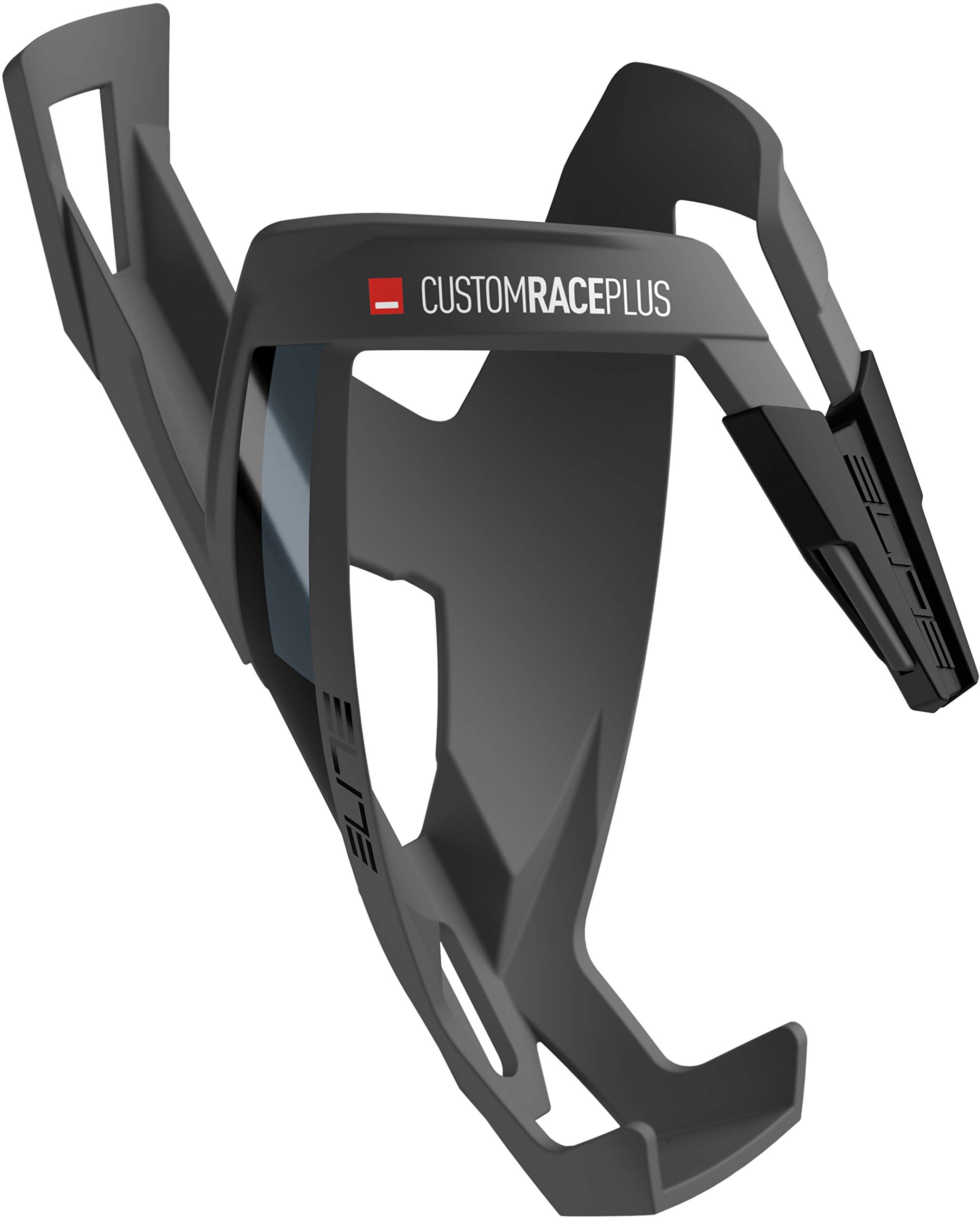 Elite Custom Race Plus Bottle Cage Black Skin Soft Touch – Enhanced Self-Adjusting Bike Bottle Holder with Superior Grip – Lightweight Fibre-Reinforced – For Road Bike, MTB & Gravel Cycling — image 1