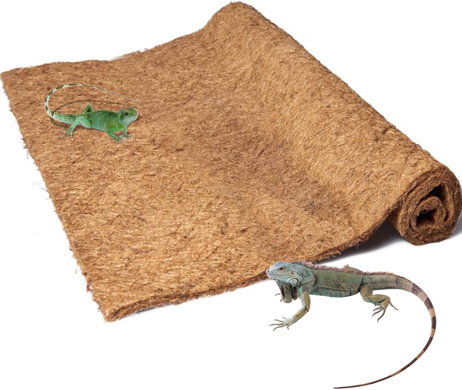 VUAOHIY Reptile Carpet Coconut Fiber Natural Coconut Fiber Lizard Mat for Pet