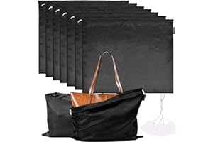 FEICHANGHAO 7 Pack Dust Bags for Handbags Storage Silk Cloth Bag With Drawstring Large Storage Pouch for Handbag Purse Shoes Boots