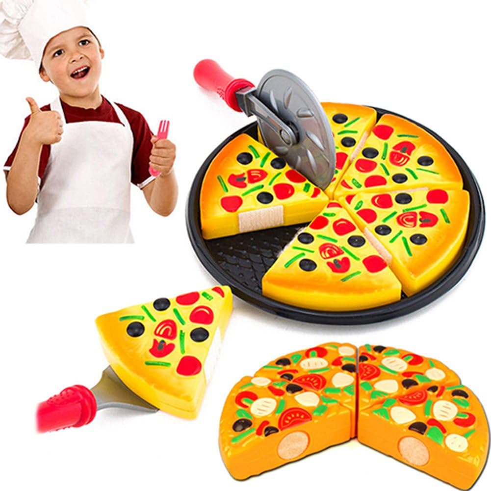 Yamalans Child Kitchen Simulation Pizza Party Fast Food Slices Cutting Play Food Toy
