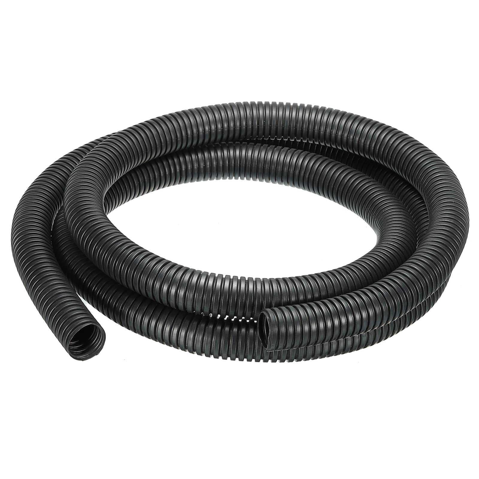 DMiotech 25mmx21mmx2m PVC Non-Split Corrugated Tubing Indoor Outdoor Cord Management for Wrap Tidy Office Garden