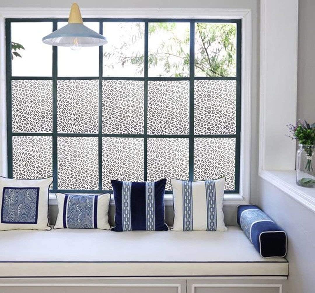 Lifetree Frosted Window Film Privacy Film for Glass Windows 60x200cm, Static Cling Decorative Snowflake Pattern - Image 5